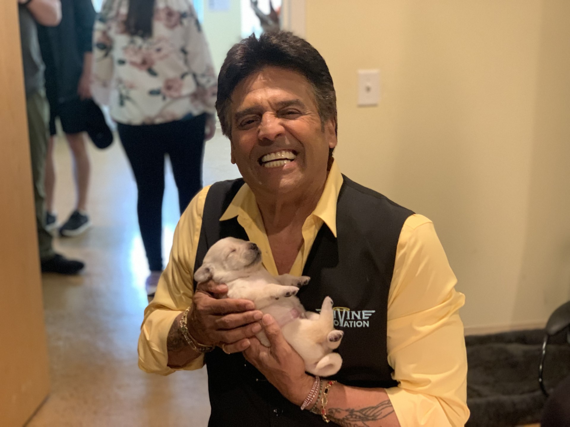 Erik with adorable puppy at ECAD