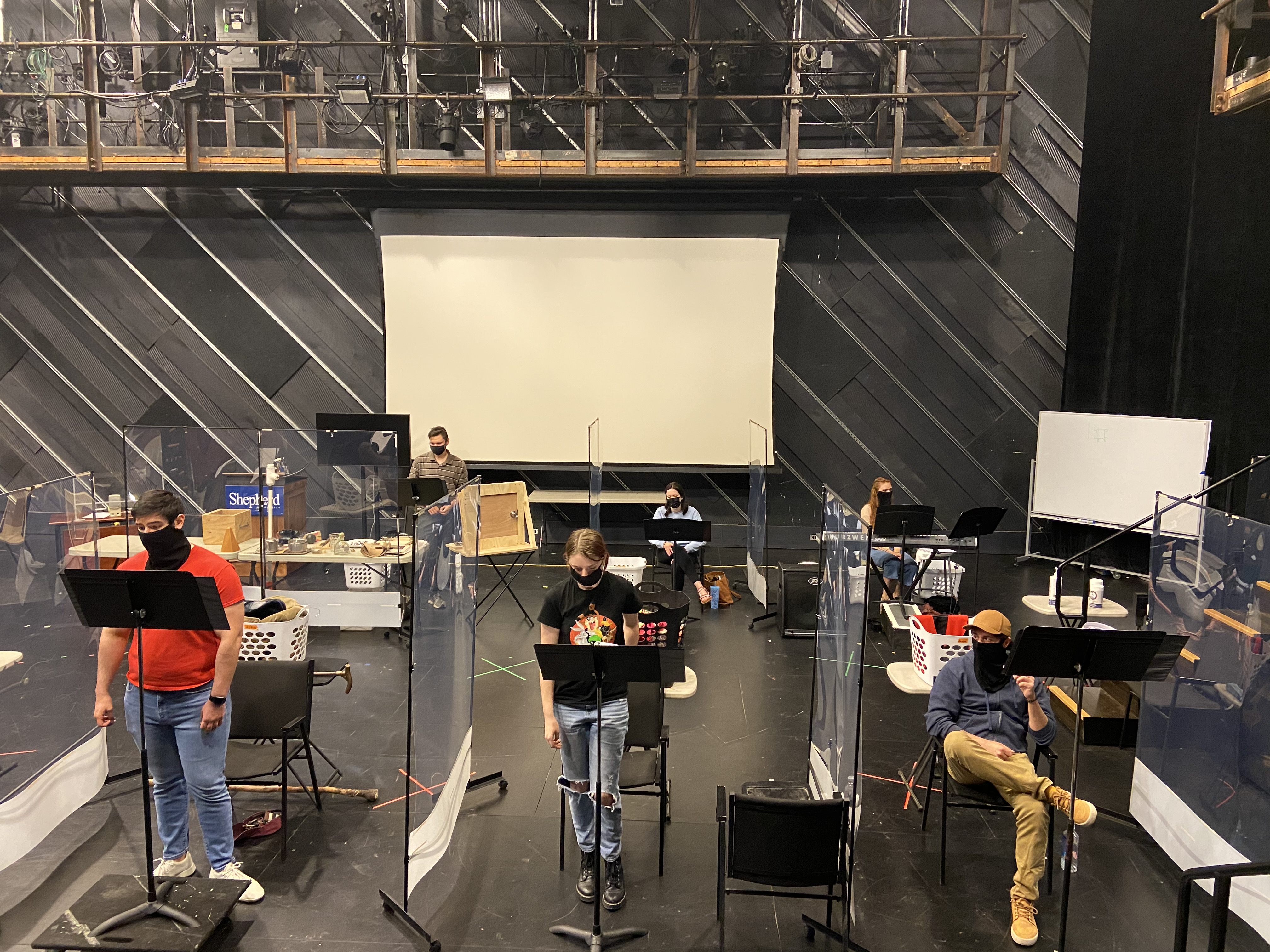 rehearsal in the Marinoff Theatre