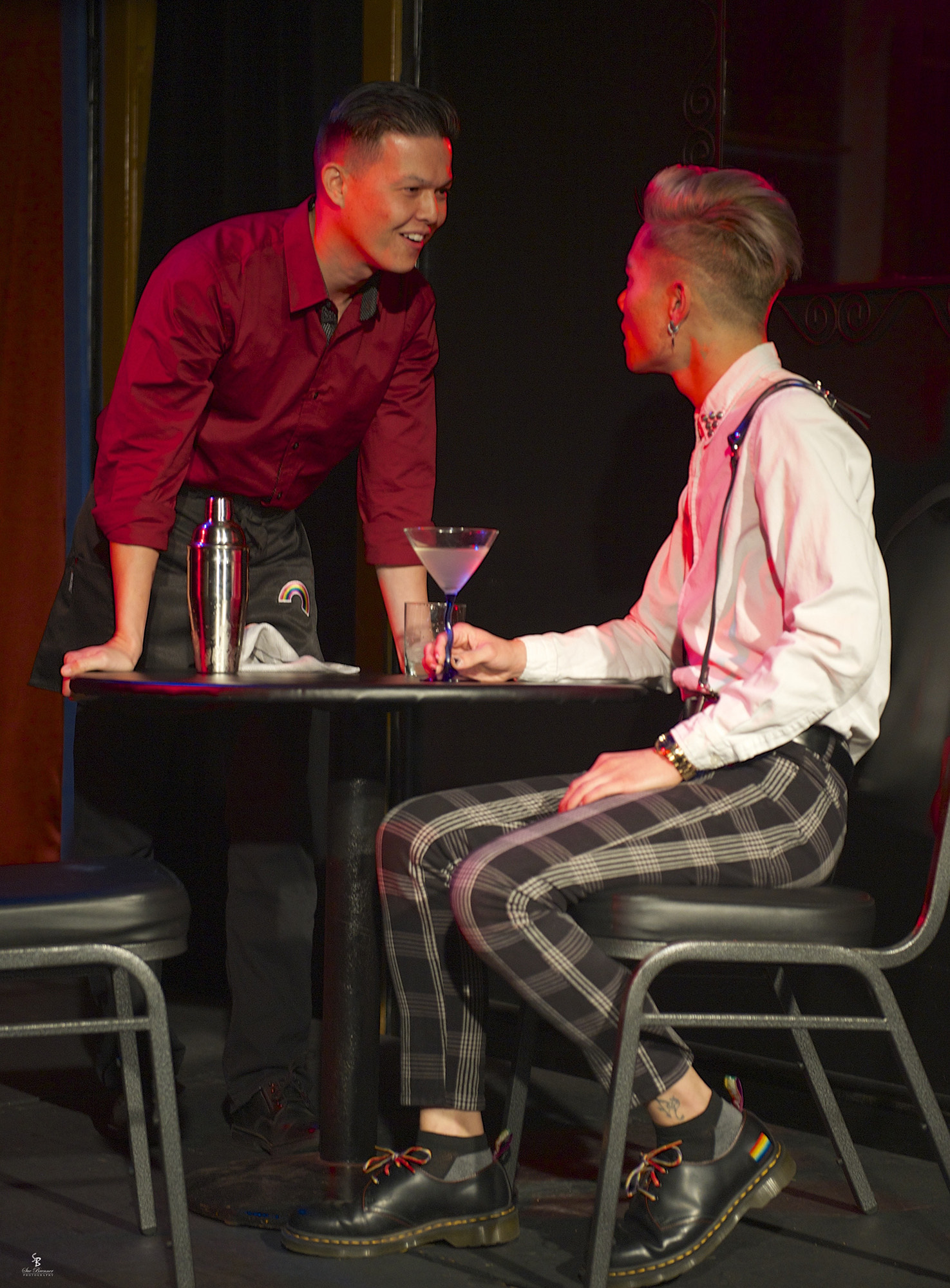 Stephen Simpson as Quint and Kevin Phan as Dennis in MARRY ME, DENNIS BRANIGAN. Photo by Sue Brenner.