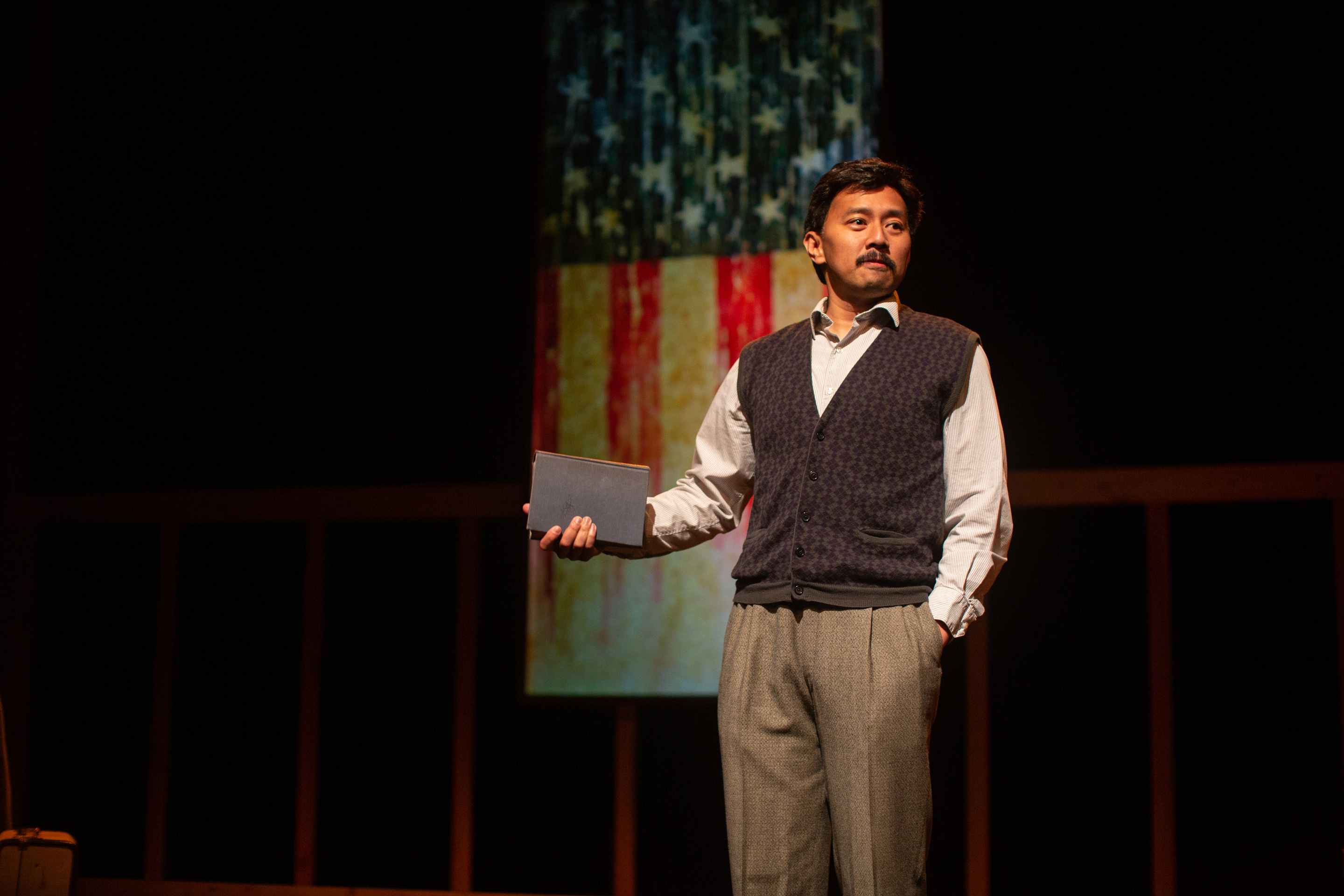 Jomar Tagatac* in HOLD THESE TRUTHS. Photo by Jessica Palopoli. *AEA.