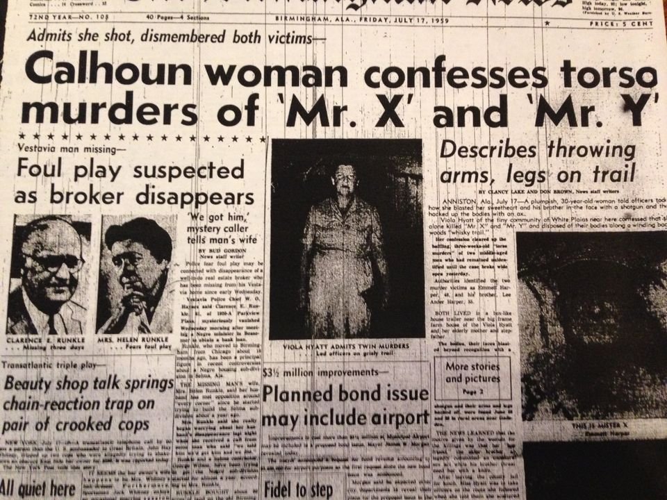 1959 newspaper clipping of the famous White Plains murder