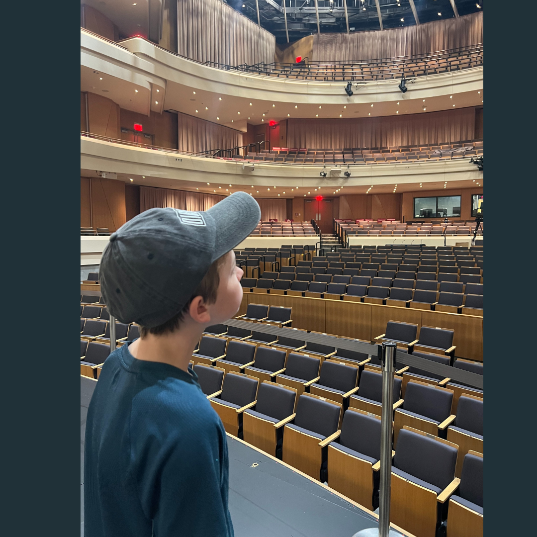 Roger Freeman who plays Michael Banks, takes in the wonder of the Moss Arts Center