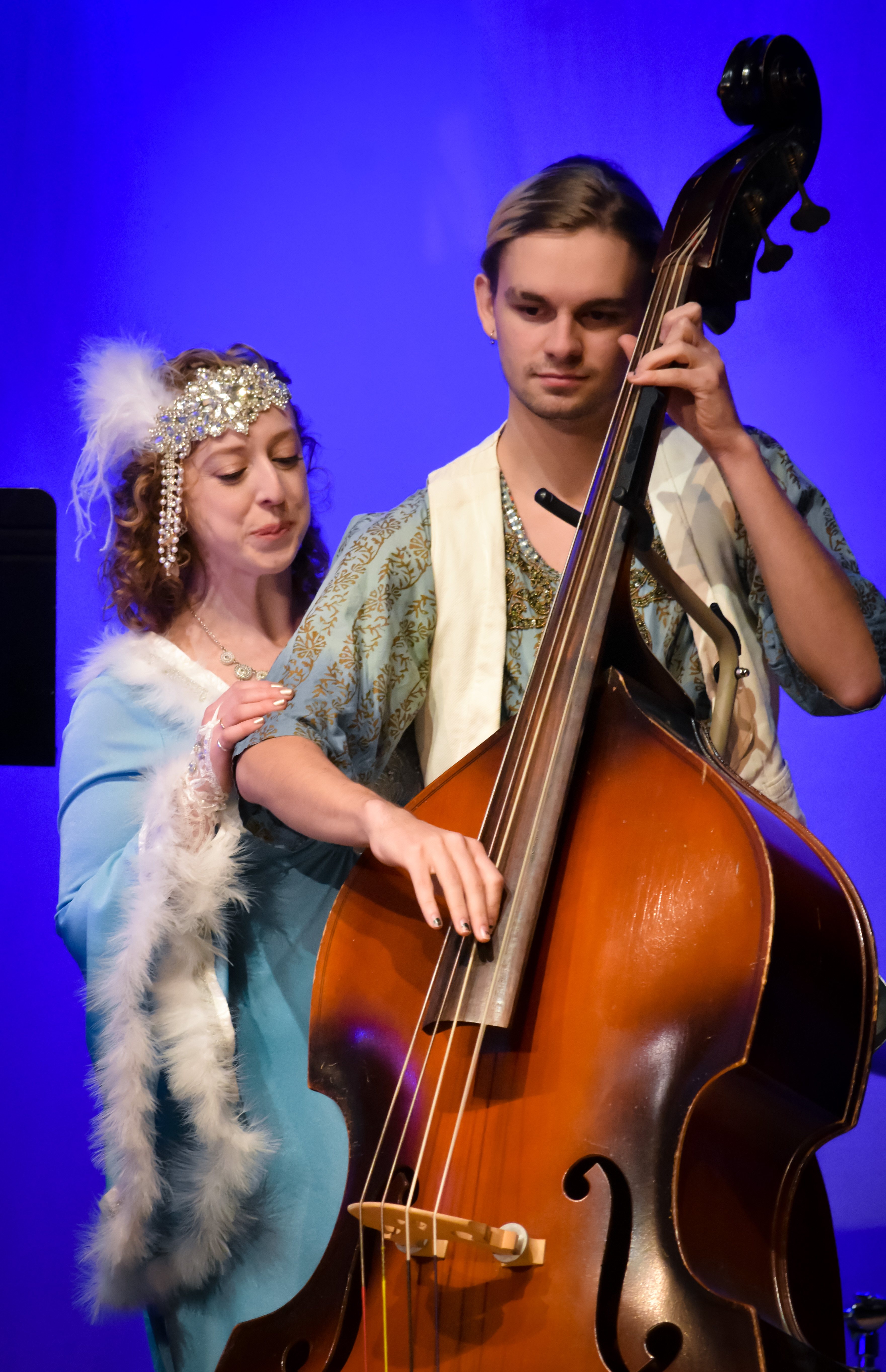 Kat Moraros and Mason Hawkes in 12th Night. Photo by Michelle Handley