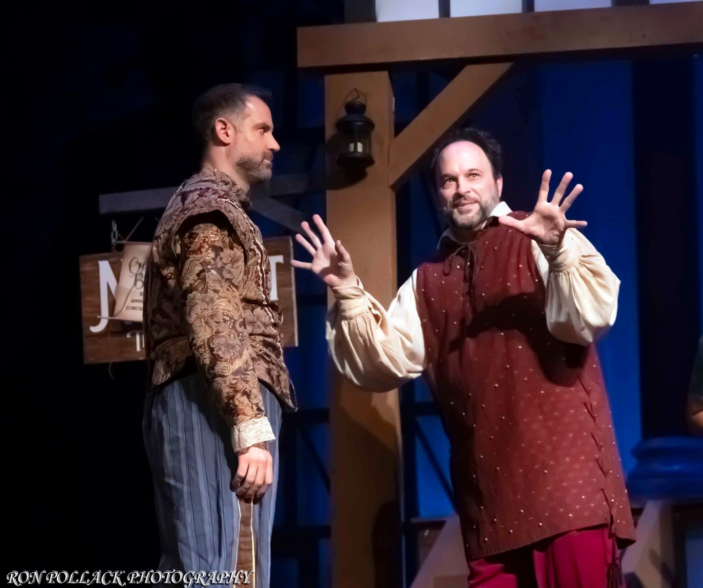 Ben Sandomir as Nick Bottom and Matthew Korinko as Nostradamus (Photo by Ron Pollack)