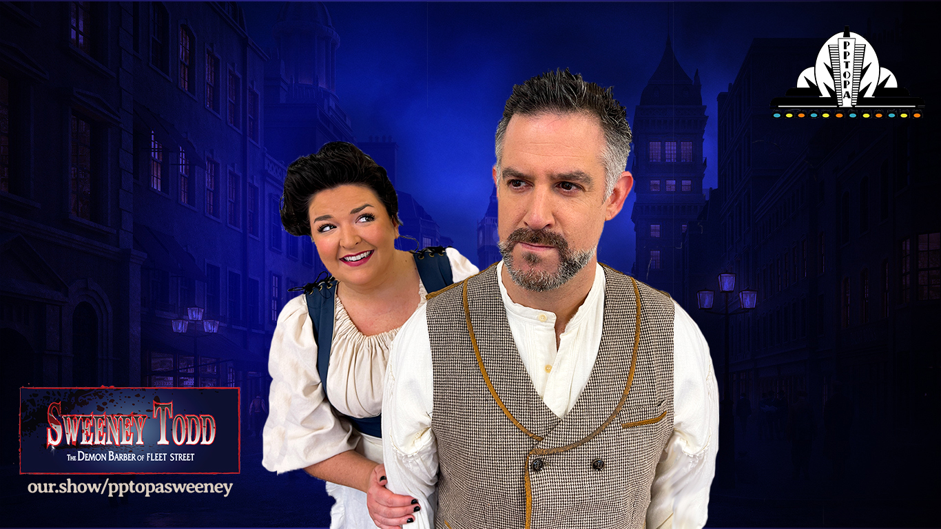 Ben Sandomir as Sweeney Todd and Britte Steele as Mrs. Lovett