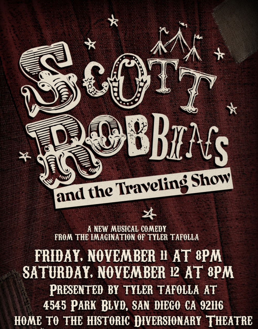 Scott Robbins and the Traveling Show - Diversionary Theatre Stage Mag