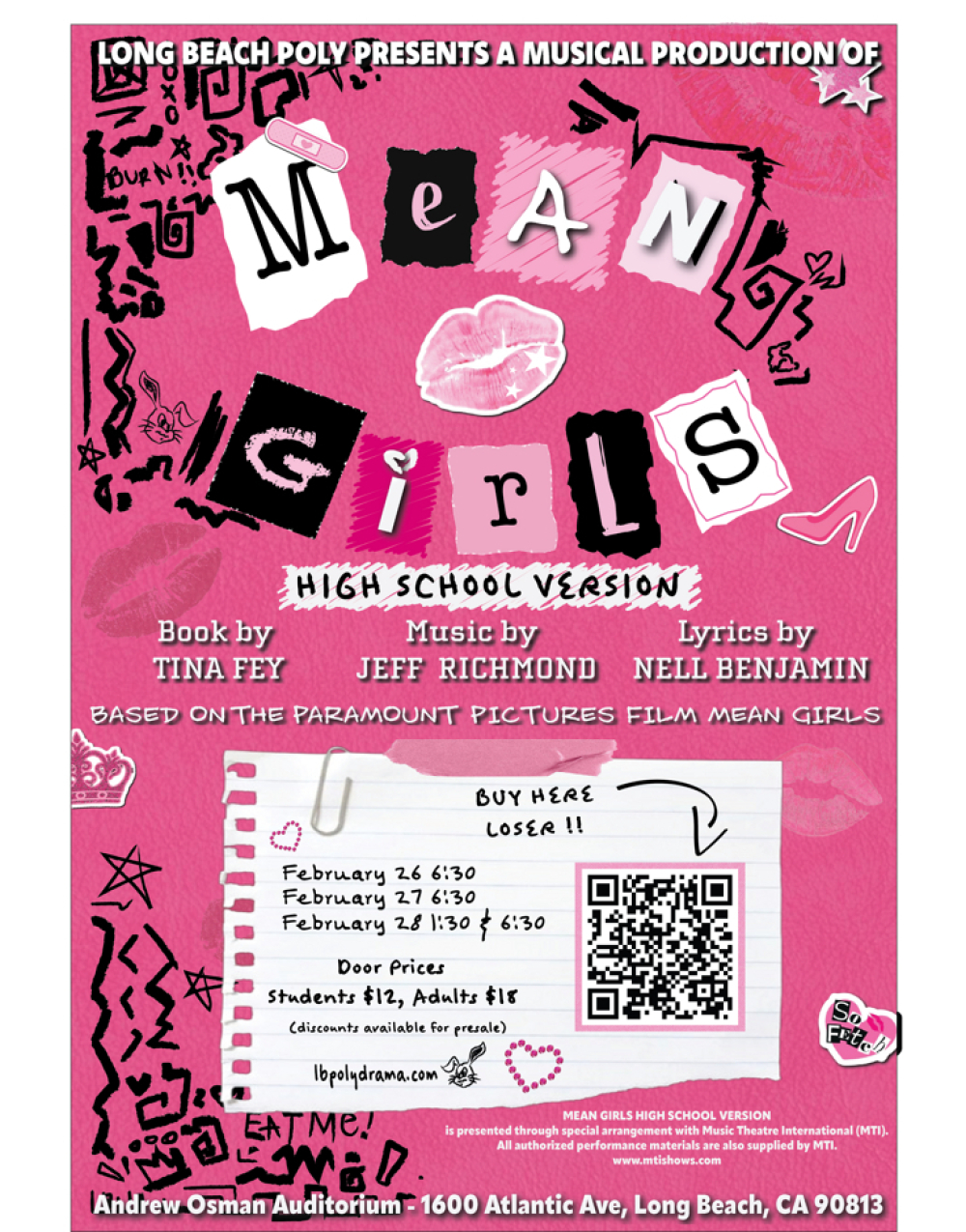 Mean Girls - High School Version at Andrew Osman Auditorium