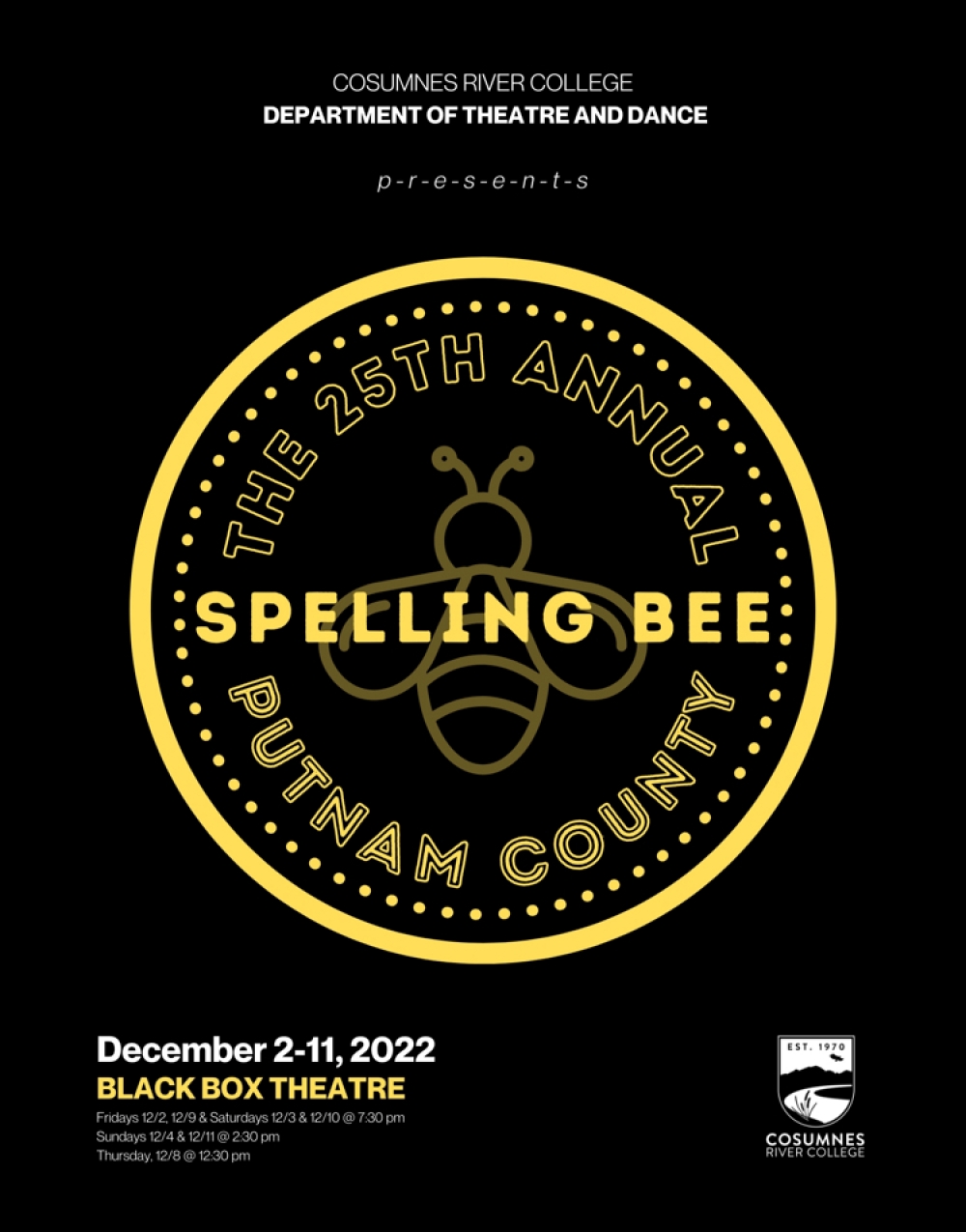 The 25th Annual Putnam County Spelling Bee - Cosumnes River College Black Box Theatre Stage Mag