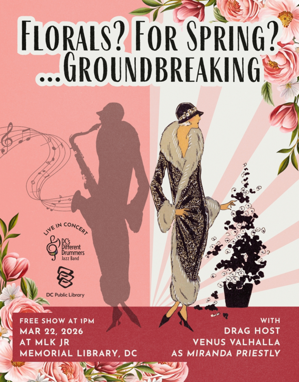 Florals For Spring? Groundbreaking at Martin Luther King Jr. Memorial Liibrary