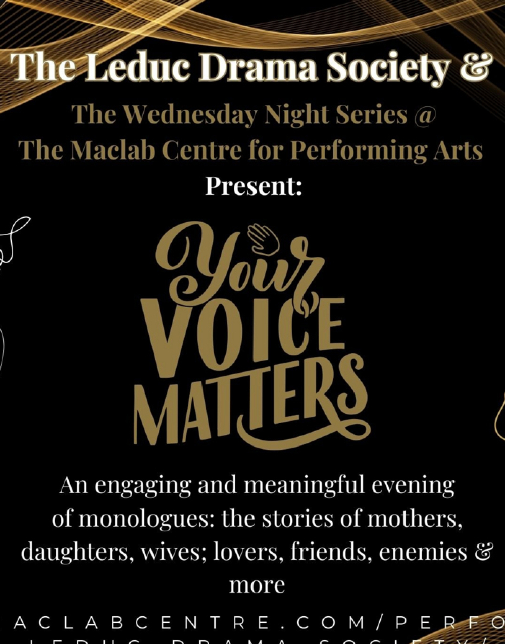 Your Voice Matters at Maclab Centre for the Performing Arts 