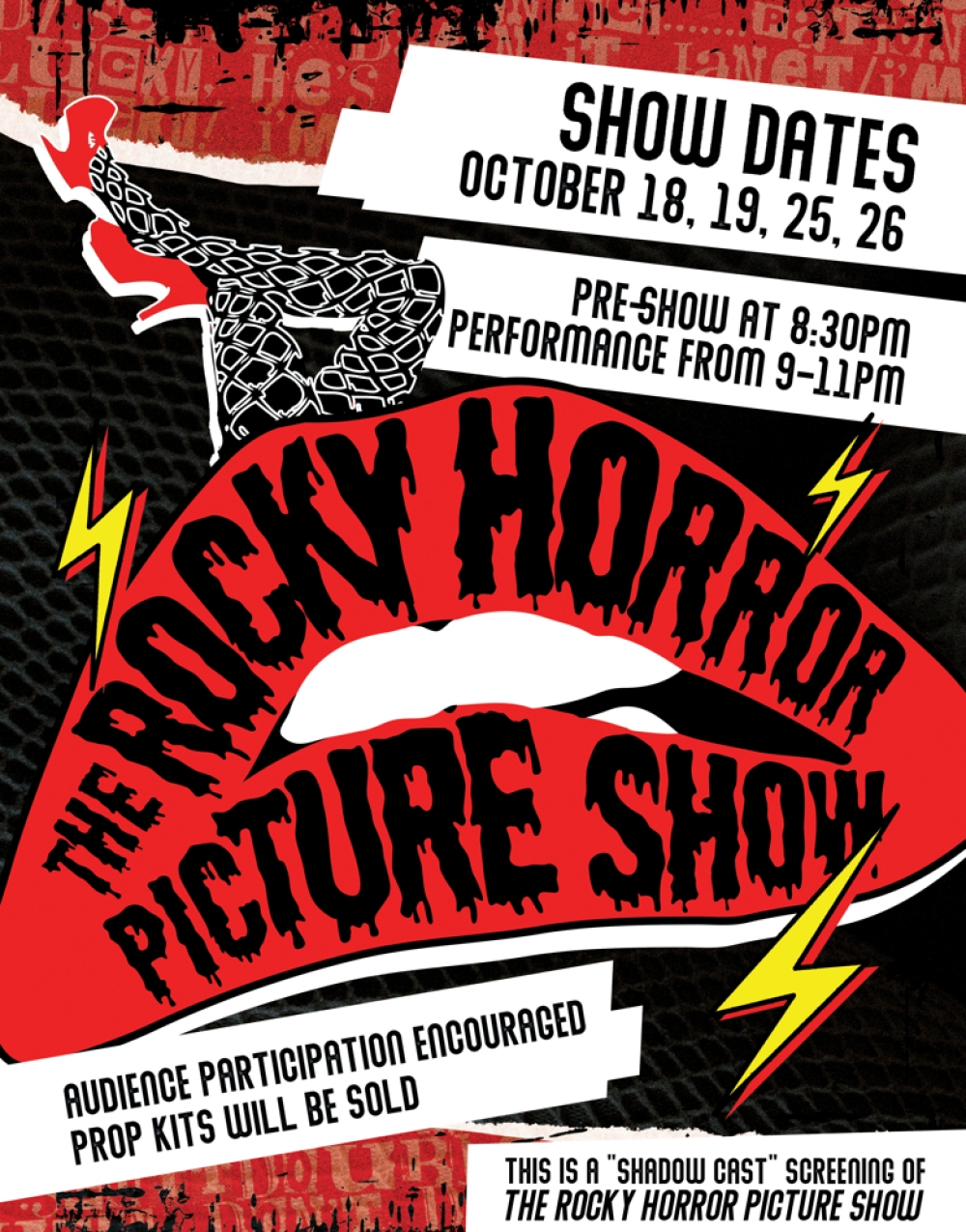 The Rocky Horror Picture Show Shadow Cast - Sparkle On Stage Cultural Arts Center Stage Mag