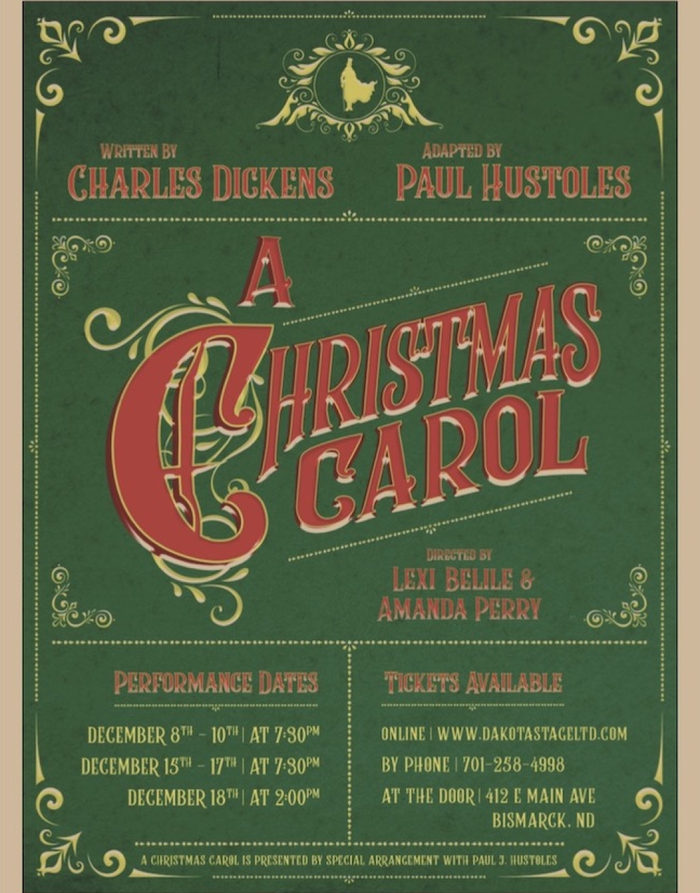 A Christmas Carol at Dakota Stage, Ltd.