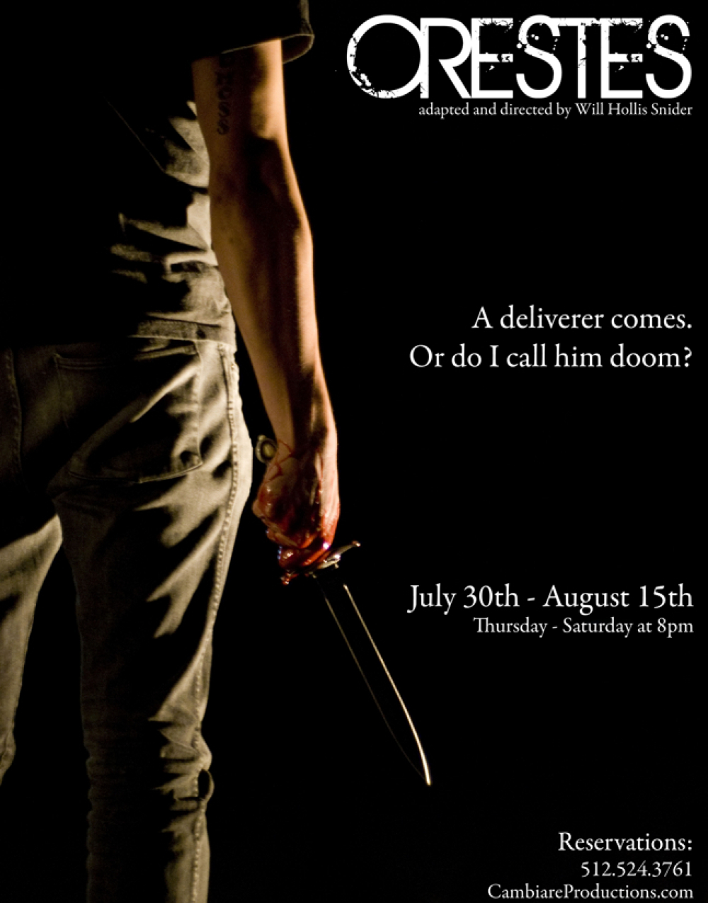 Orestes at Cambiare Productions