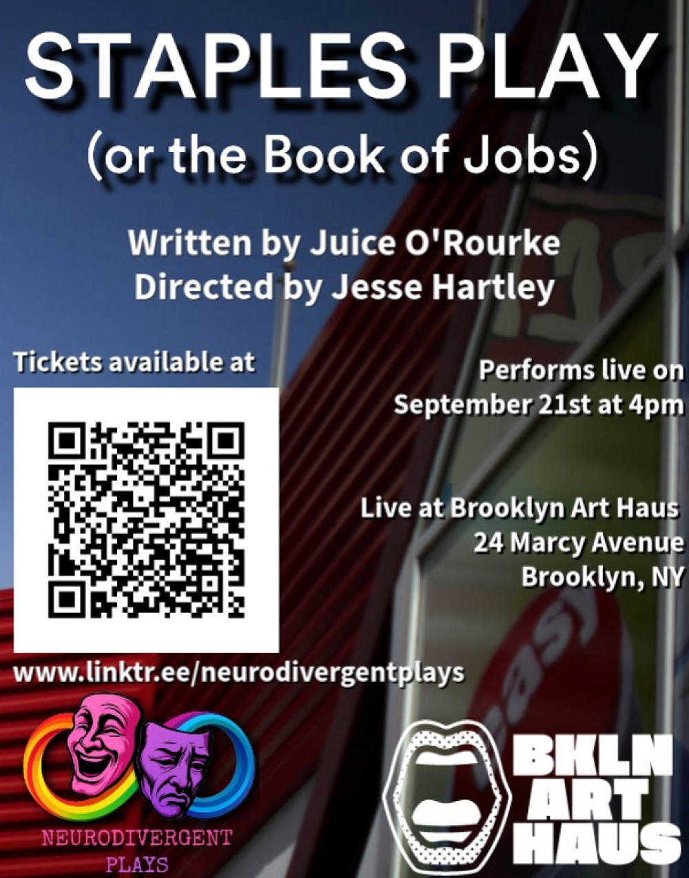 Staples Play (or the Book of Jobs) at Neurodivergent Plays