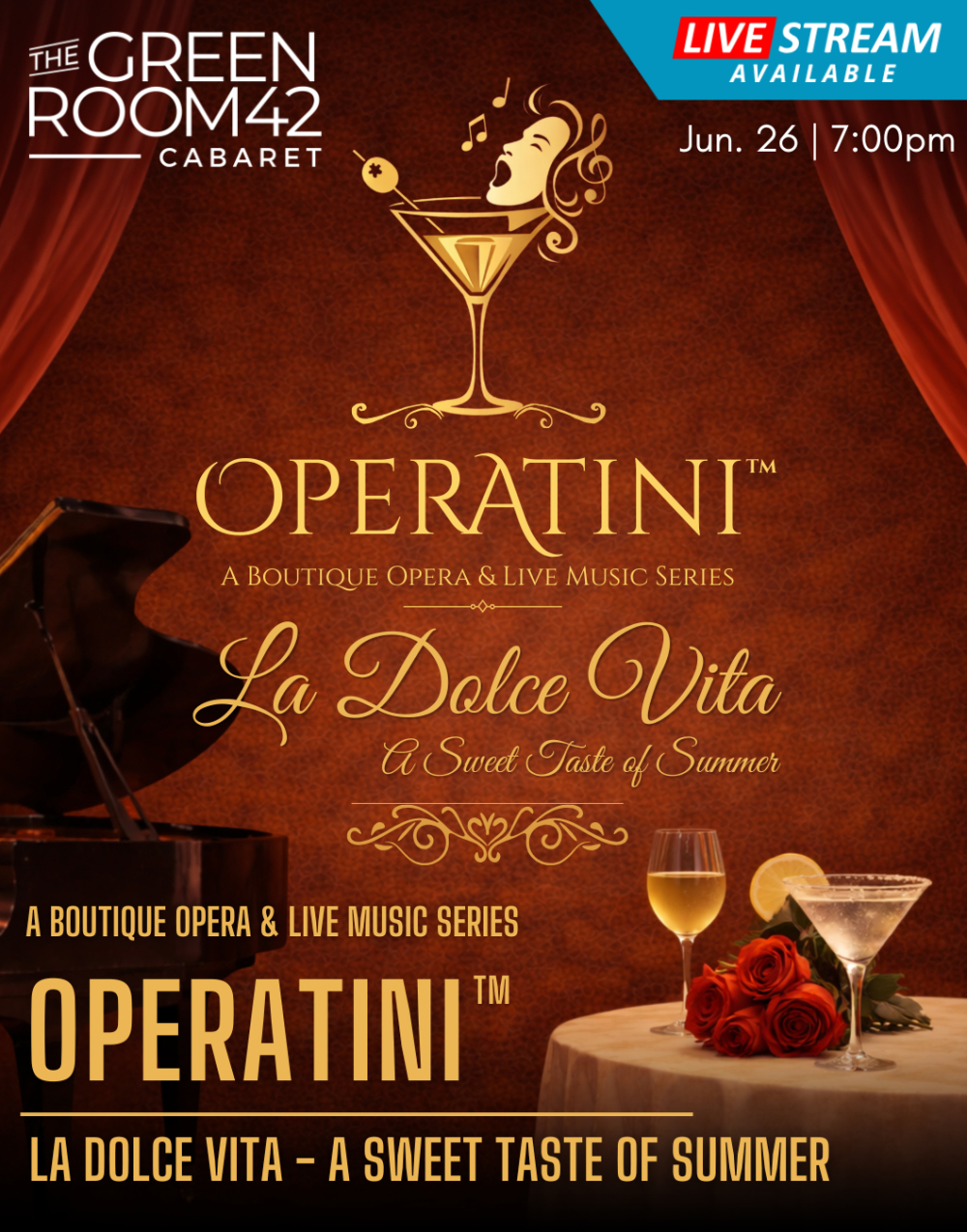 Operatini™ — A Boutique Opera & Live Music Series Presents: La Dolce Vita at The Green Room 42