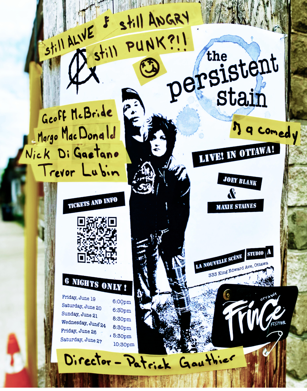 The Persistent Stain at  La Nouvelle Scène Studio A
