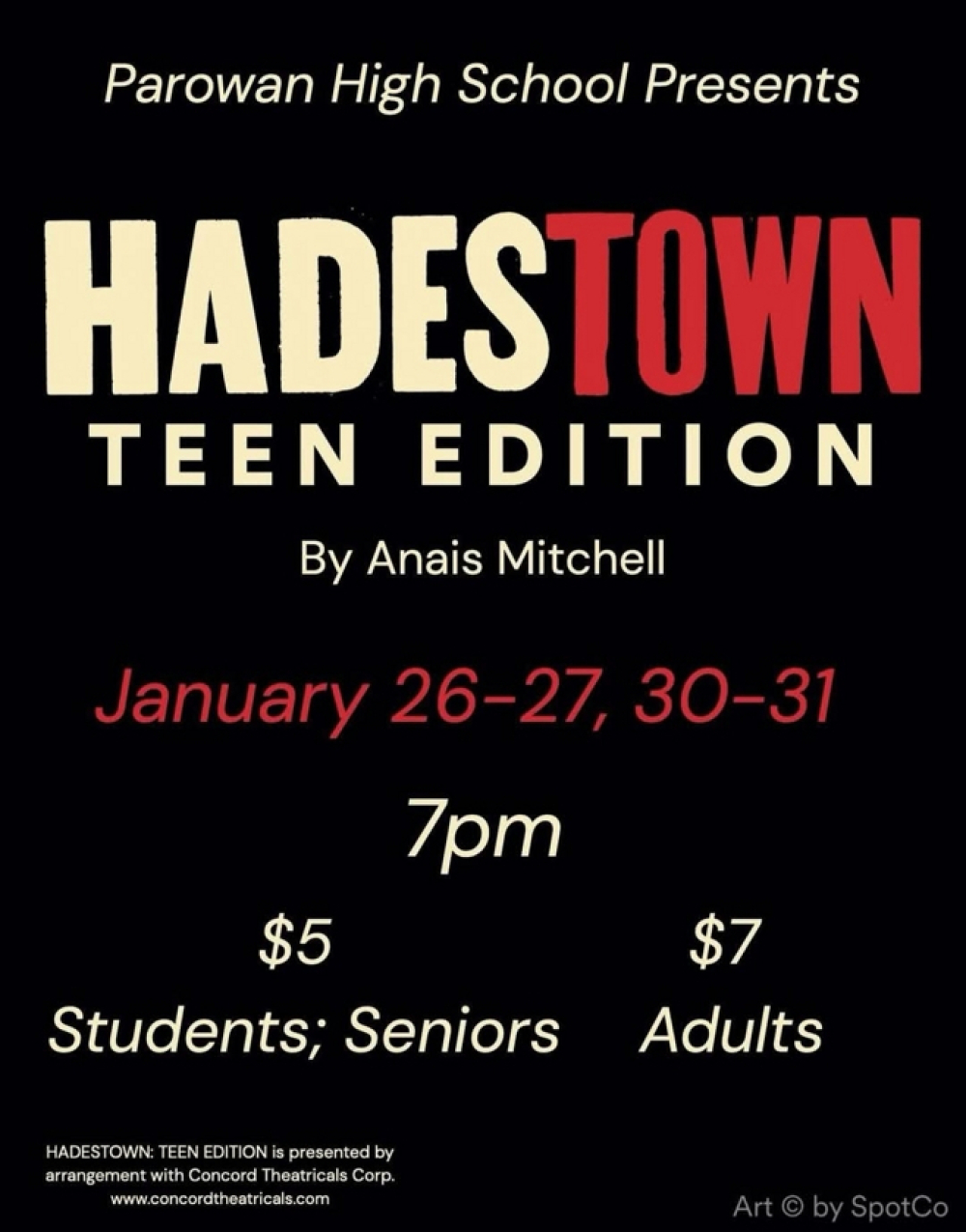 Hadestown: Teen Edition at Parowan High School
