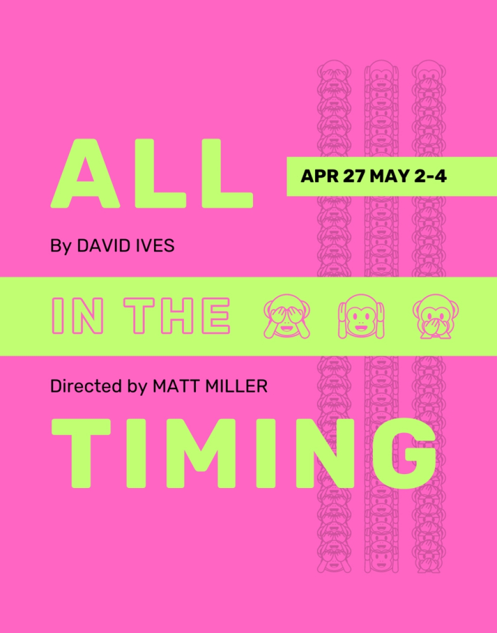 Staged Reading Series: ALL IN THE TIMING at River Stage at the Cosumnes River College Black Box Theatre
