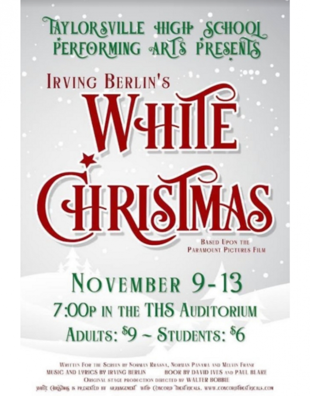 Irving Berlin's White Christmas - Taylorsville High School Performing Arts Stage Mag