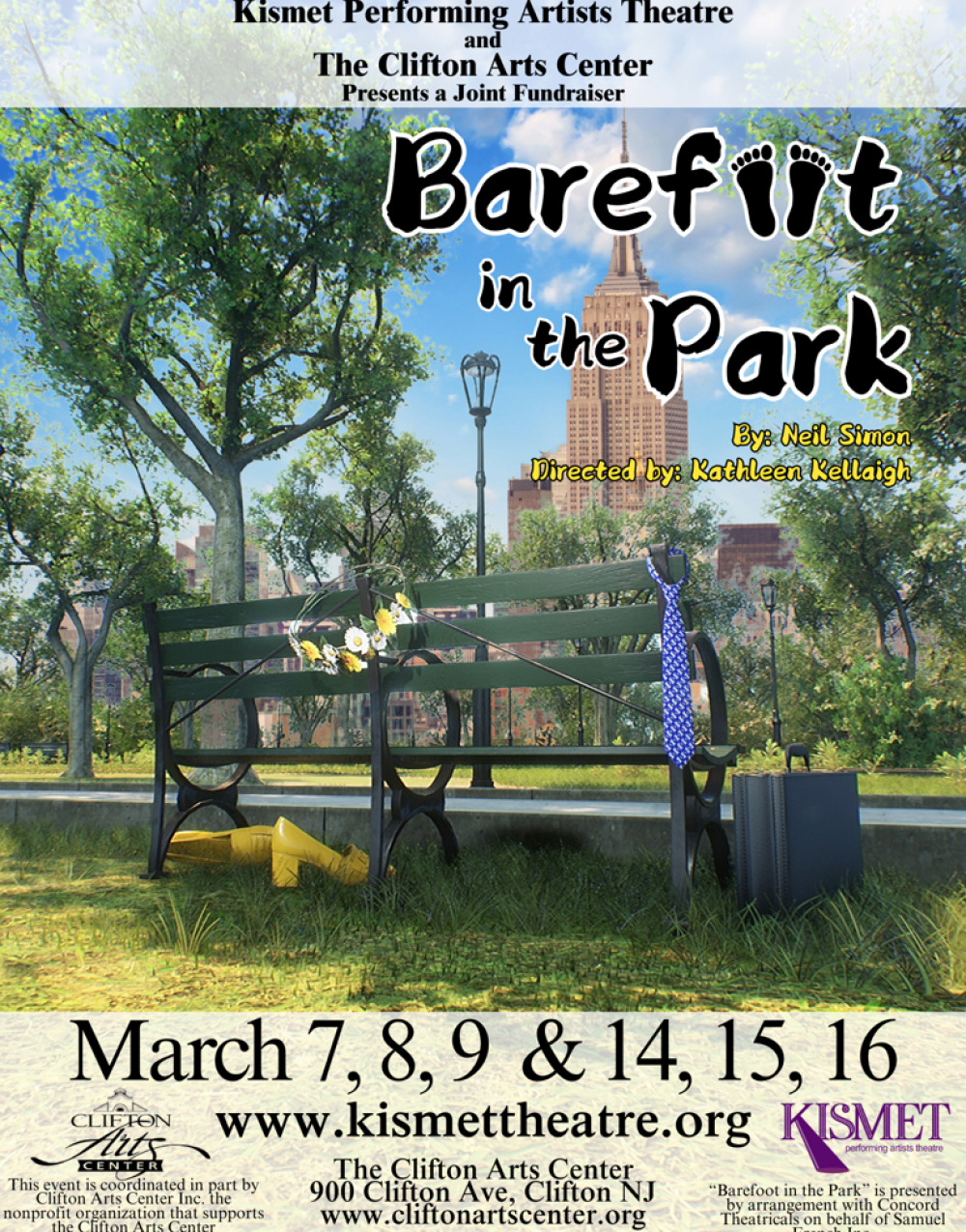 Barefoot in the Park at Kismet Performing Artists Theatre