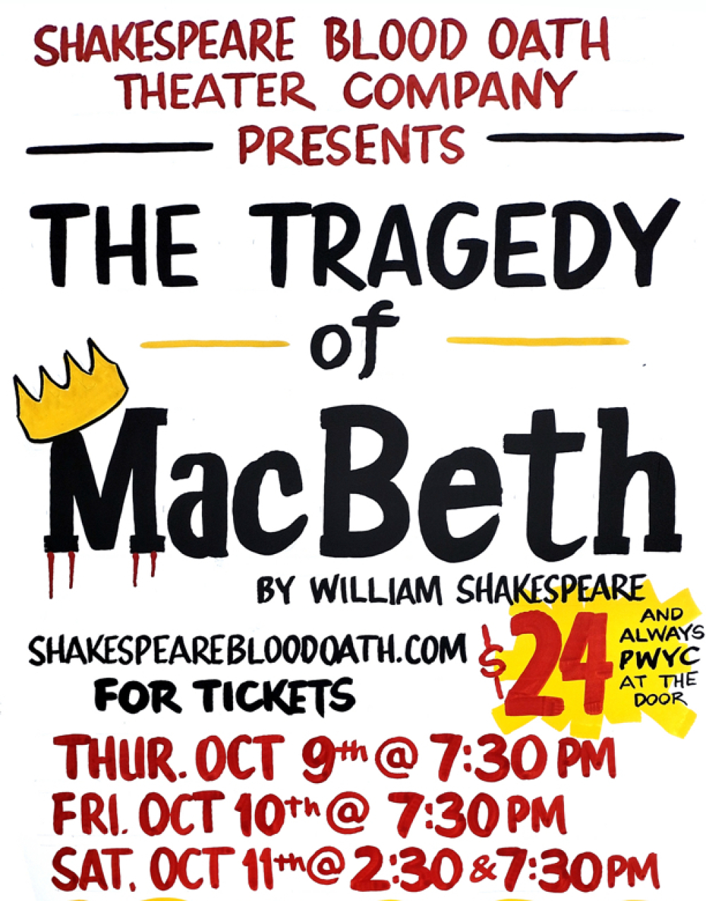 The Tragedy Of Macbeth at Shakespeare Blood Oath