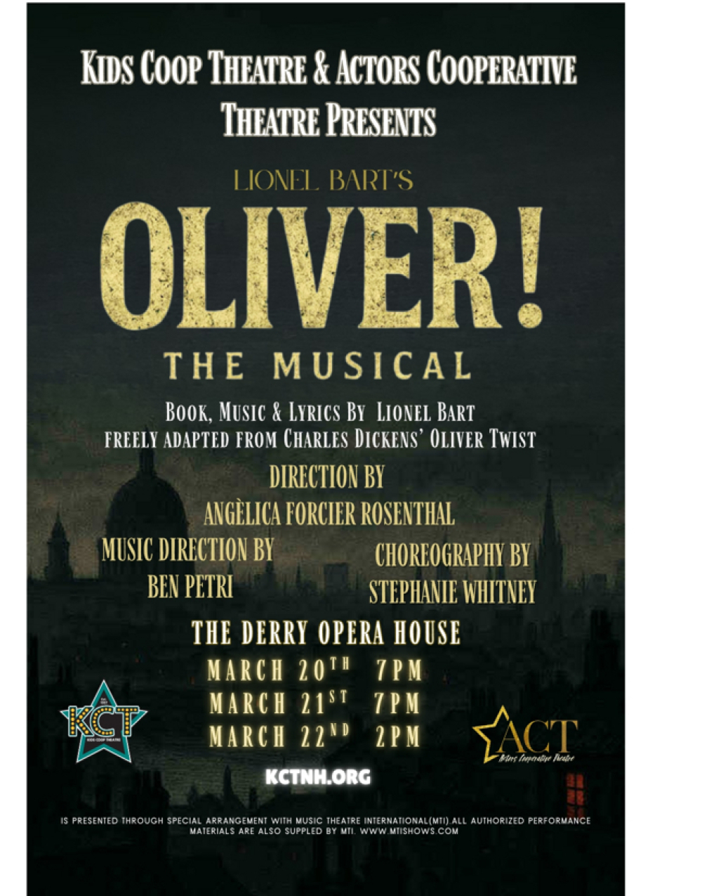 Oliver! at Kids Coop Theatre & Actors Cooperative Theatre