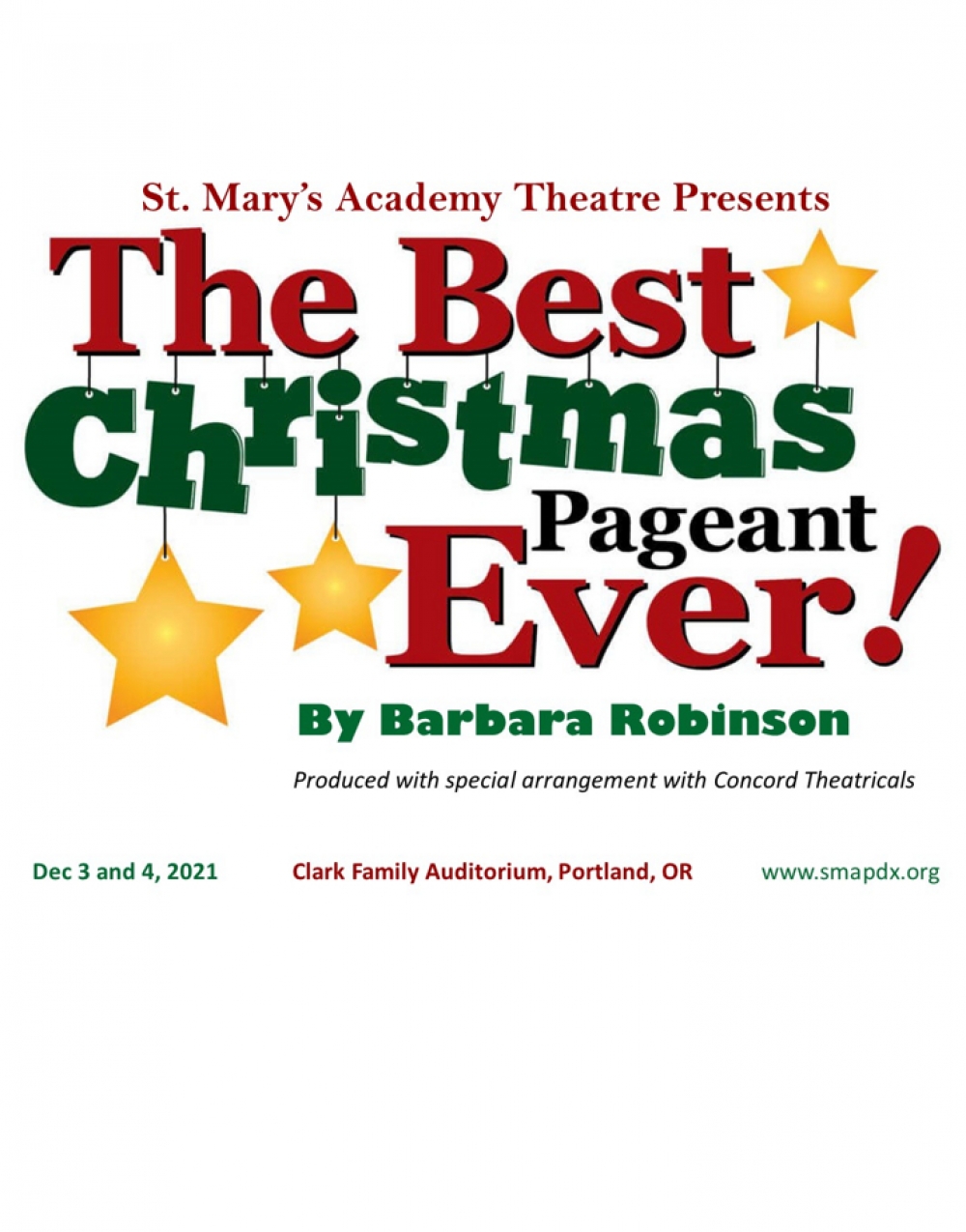 The Best Christmas Pageant Ever - St. Mary's Academy Stage Mag
