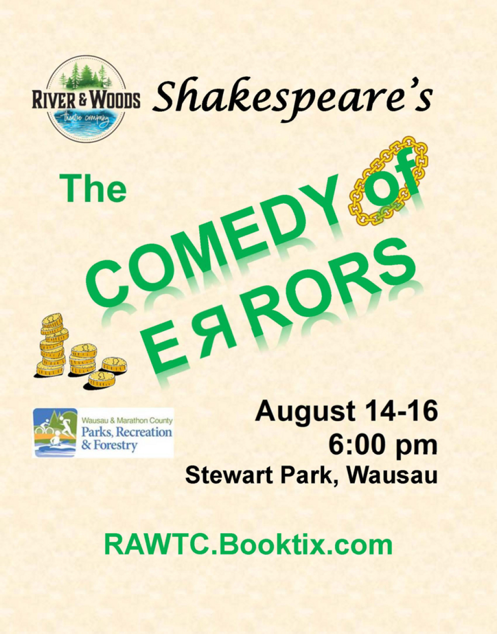 The Comedy of Errors at River & Woods Theatre Company