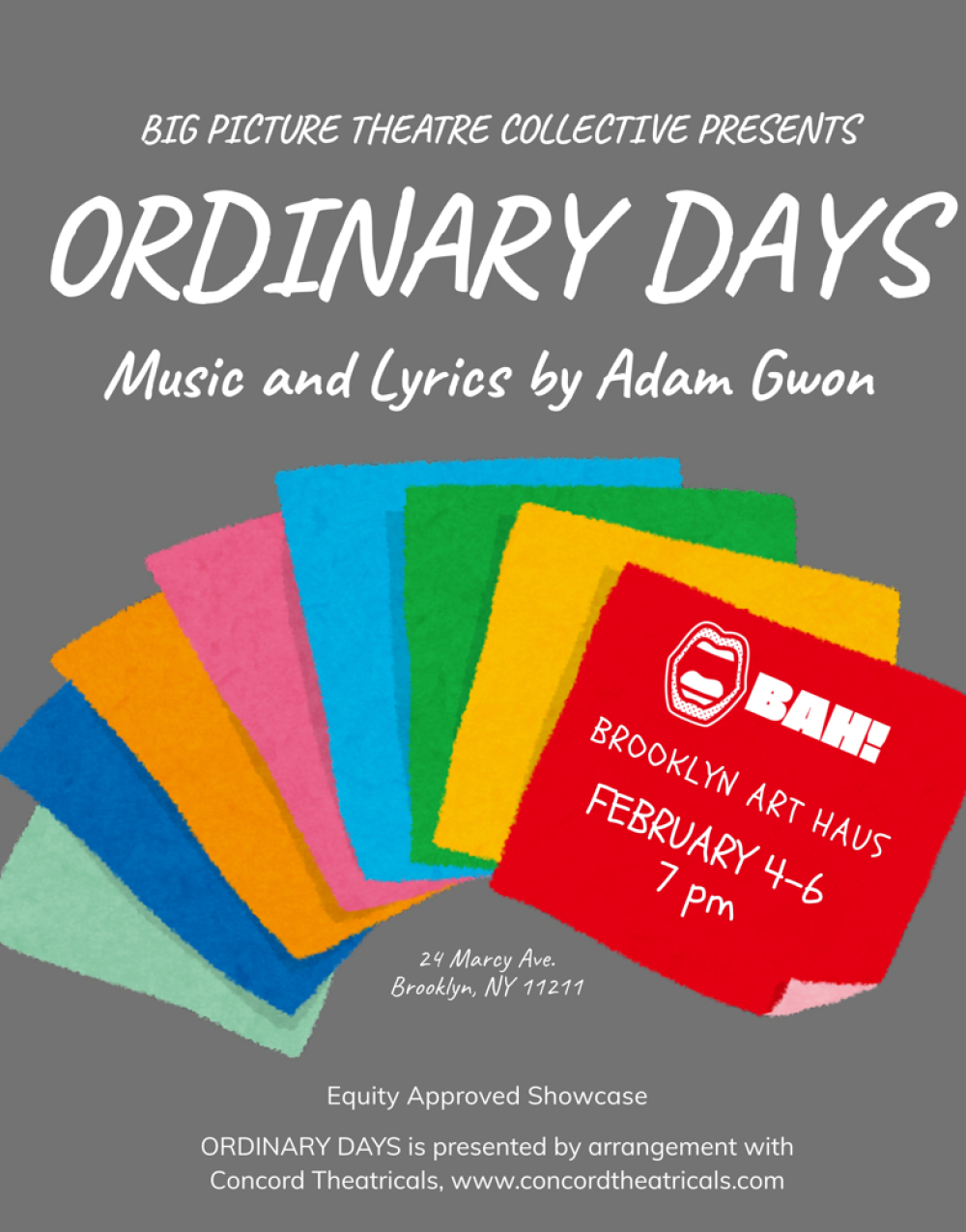 Ordinary Days  at Big Picture Theatre Collective