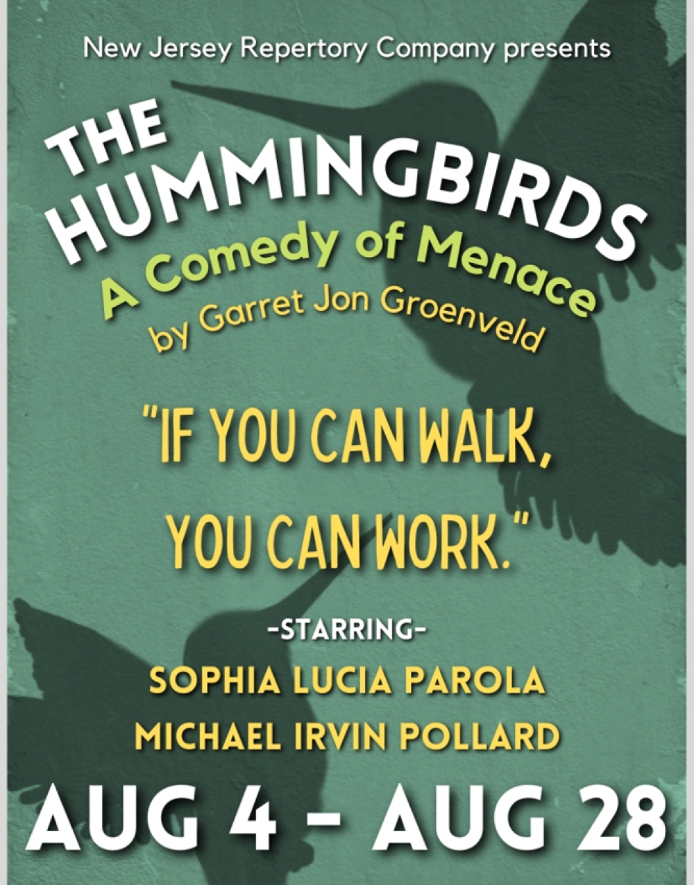 The Hummingbirds: A Comedy of Menace - New Jersey Repertory Company Stage Mag