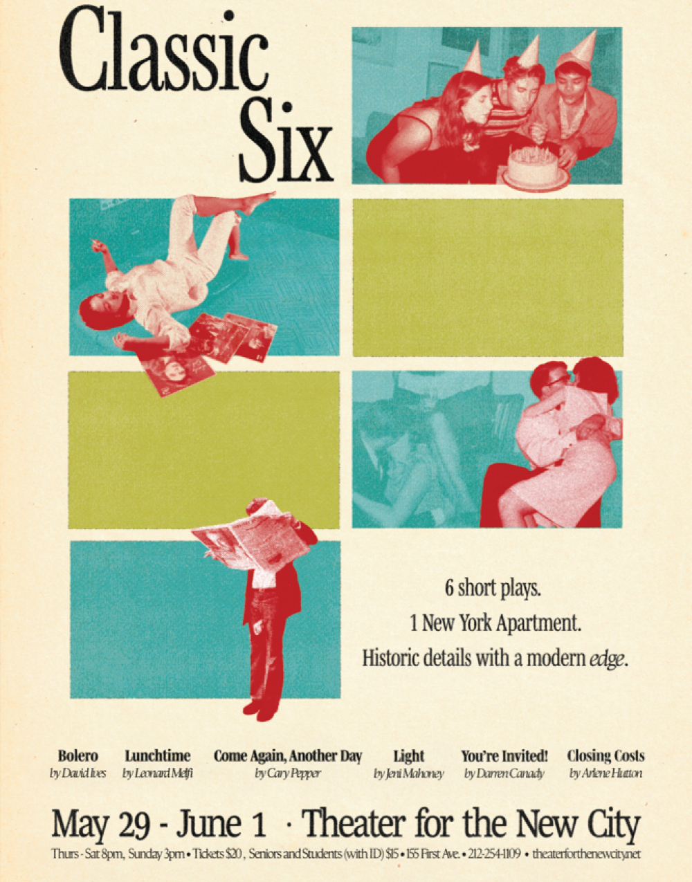 Classic Six : The Apartment Plays at Theater for the New City