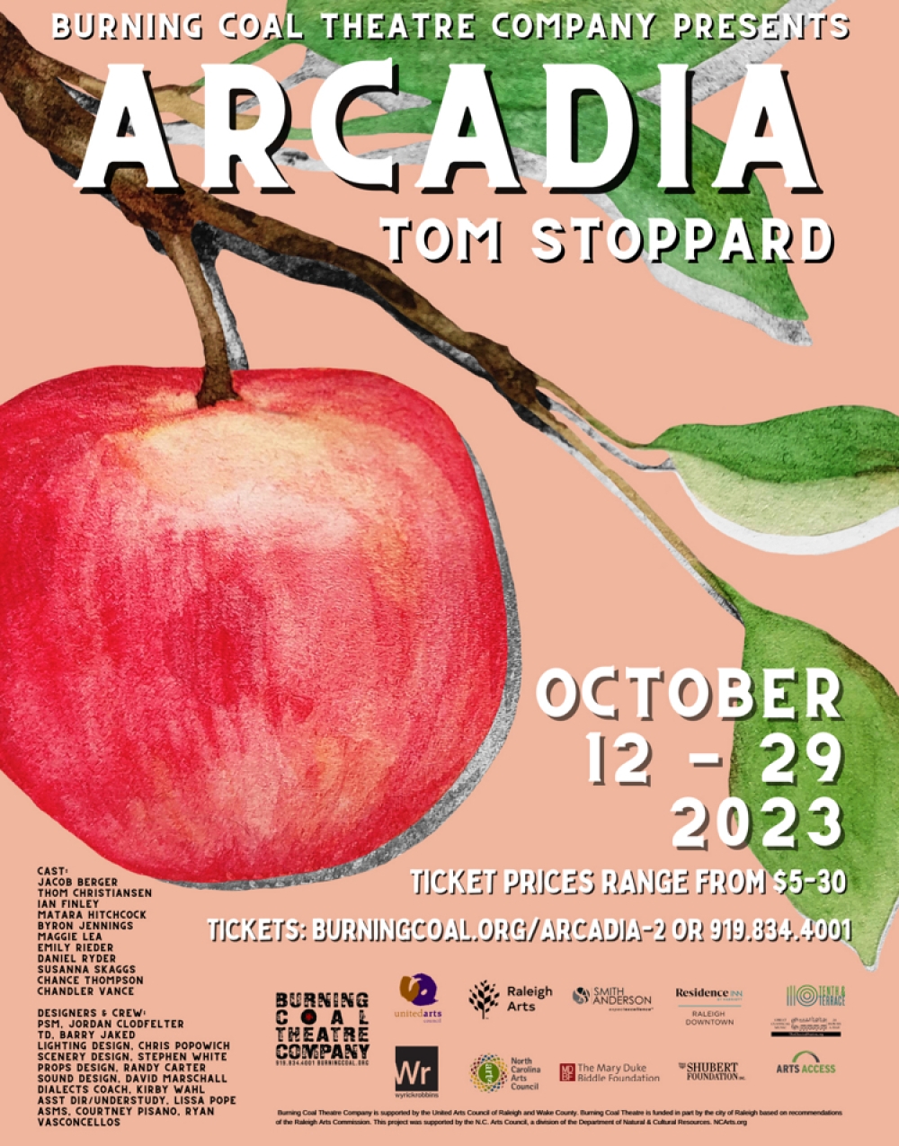 Arcadia Burning Coal Theatre Company Stage Mag