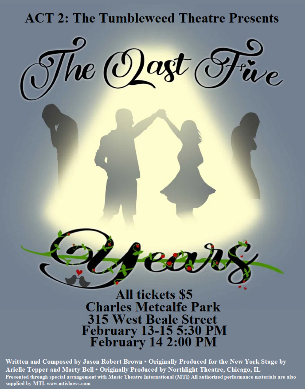 The Last Five Years at ACT 2 Theatre