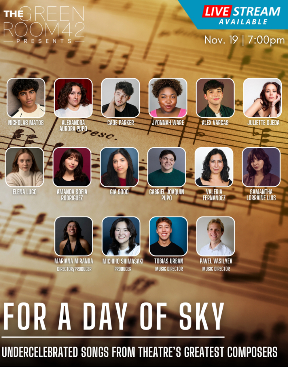For a Day of Sky at The Greenroom 42