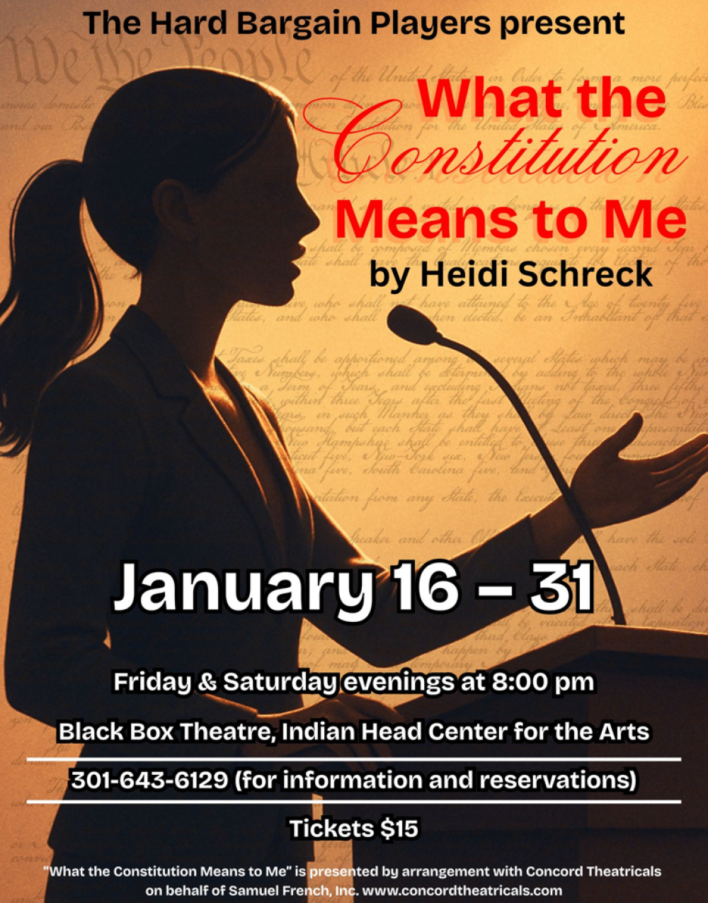 What the Constitution Means to Me at The Hard Bargain Players