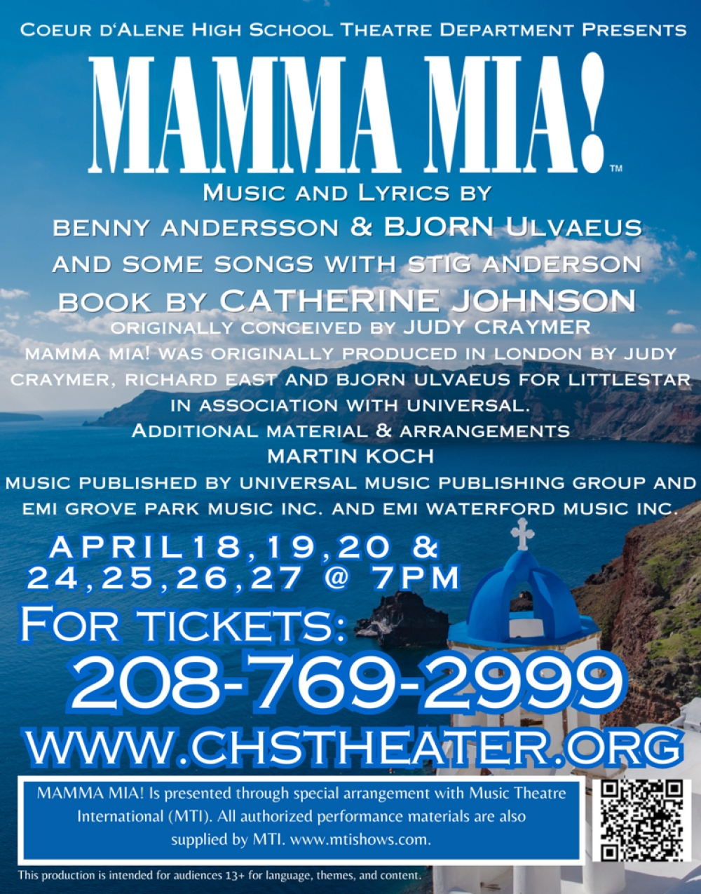 Mamma Mia! at Coeur d'Alene High School Theatre