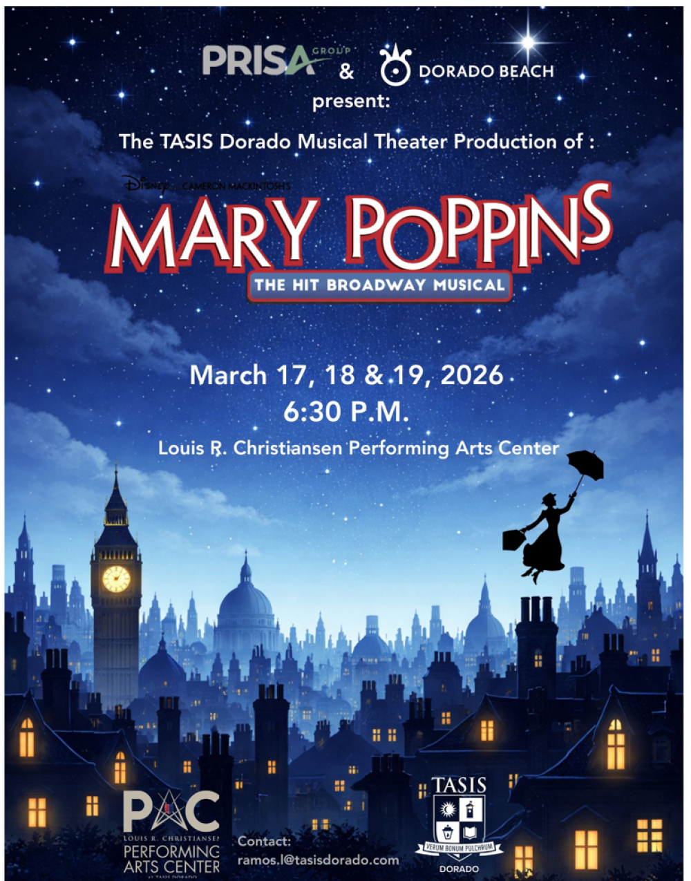 Mary Poppins at Louis R. Christiansen Performing Arts Center