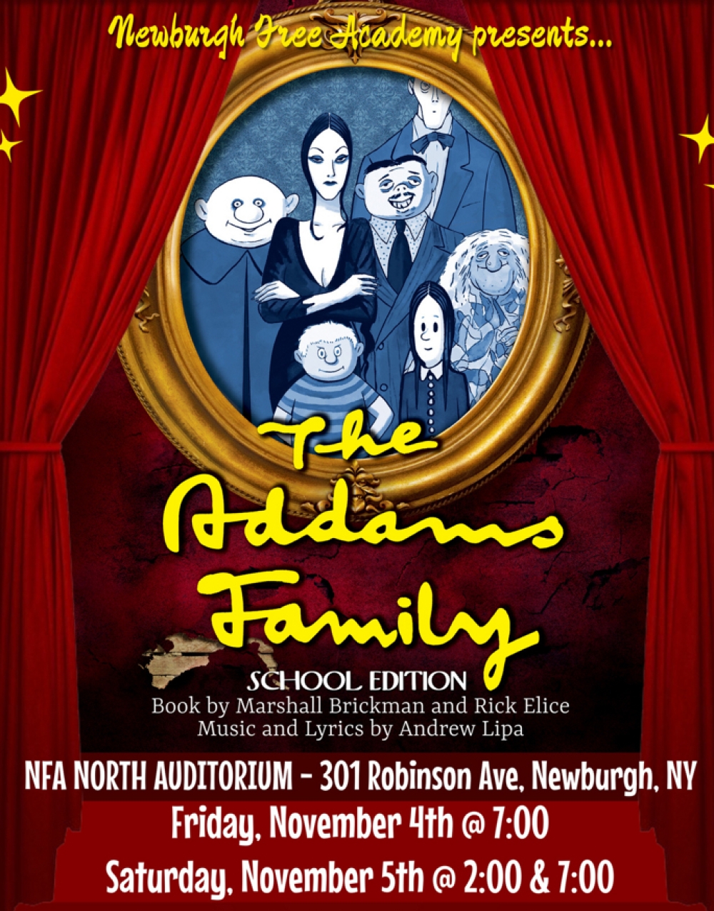 The Addams Family: School Edition - Newburgh Free Academy North Campus Auditorium Stage Mag