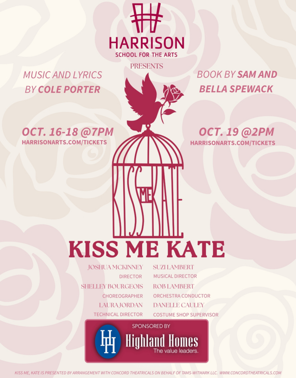 Kiss Me, Kate (Revised 1999) at Harrison School For The Arts