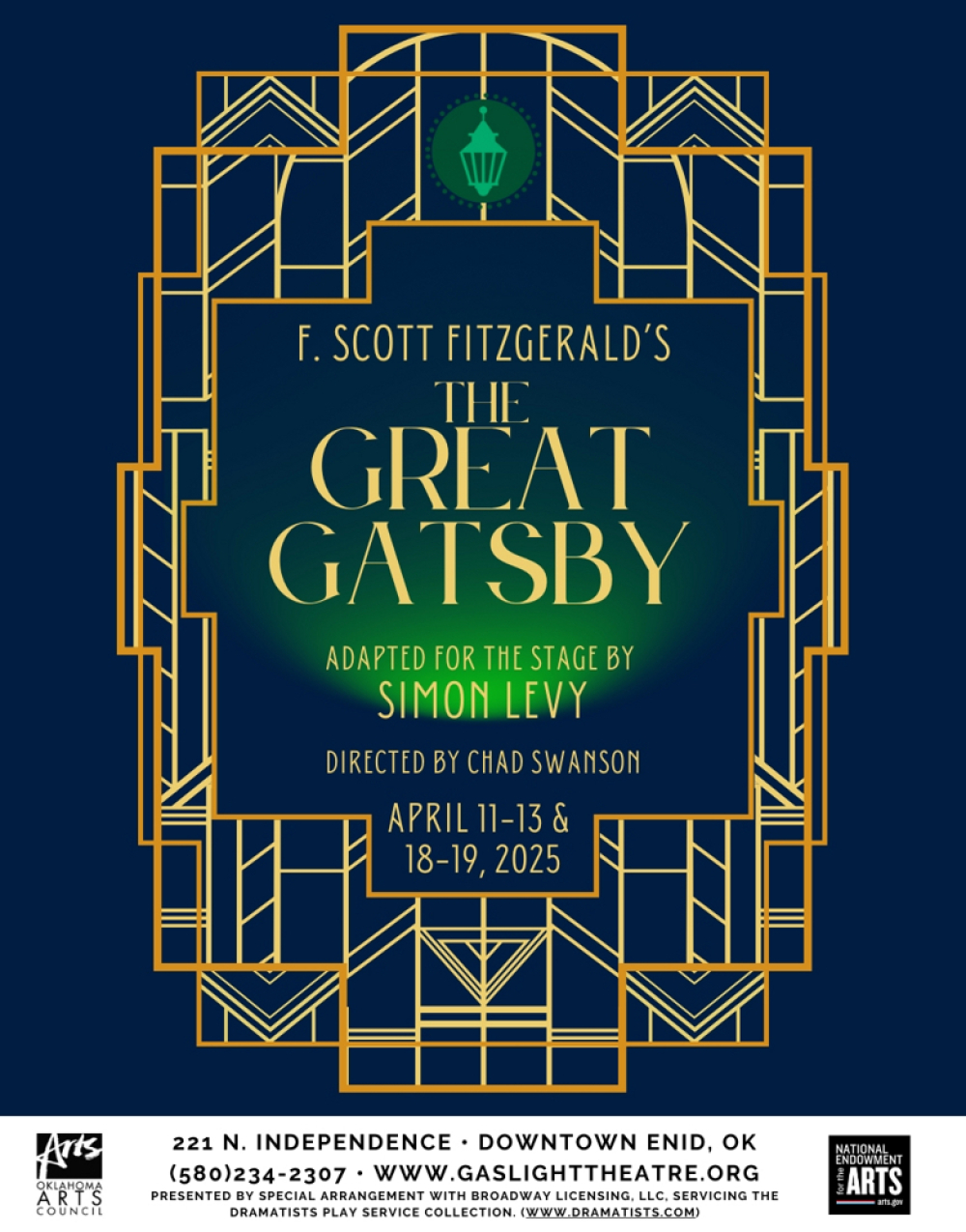 F. Scott Fitzgerald's The Great Gatsby at Gaslight Theatre