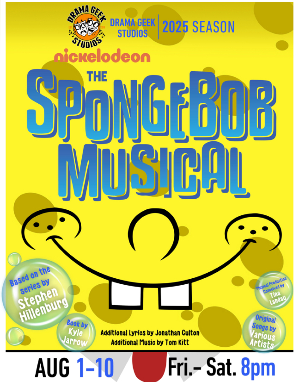 The SpongeBob Musical at The Historic Crescent Theater and Drama Geek Studios