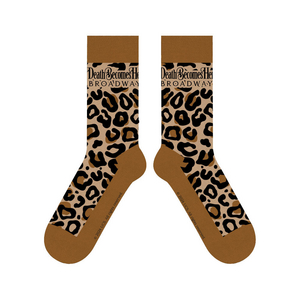 Death Becomes Her Leopard Logo Socks