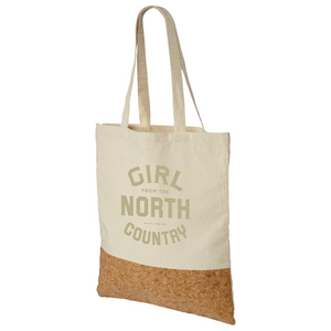 Girl from the North Country Natural Canvas Cork Tote Bag