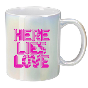 Here Lies Love Logo Mug