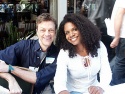 Celebrity table host Jim Caruso and Audra McDonald Photo