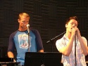 John Hill and Adam Fleming rehearse their Green Day song Photo