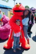 Audra McDonald, with Zoe and Elmo Photo