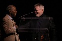 Jed Feuer (Cy's son) welcomes Joe Wilder (first African-American trumpet player on Br Photo