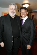 Evening sponsor Gene Dickey congratulates with Brian Stokes Mitchell after show in dr Photo