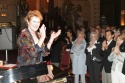 Lynn Redgrave invites the audience to a dessert reception following the show Photo